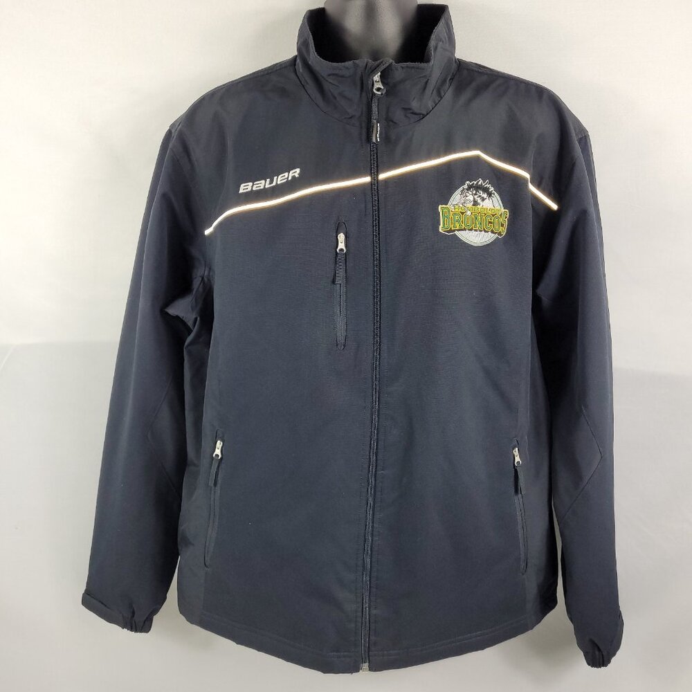 Humbolt Broncos Junior Hockey Full-Zip Bauer Lined Jacket Mens size Large